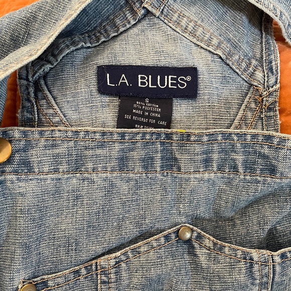 Vintage Overalls size Small LA BLUES! Y2K - Picture 2 of 9